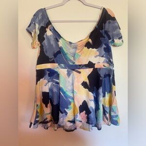 Abstract Off the Shoulder Torrid Super Soft Knit